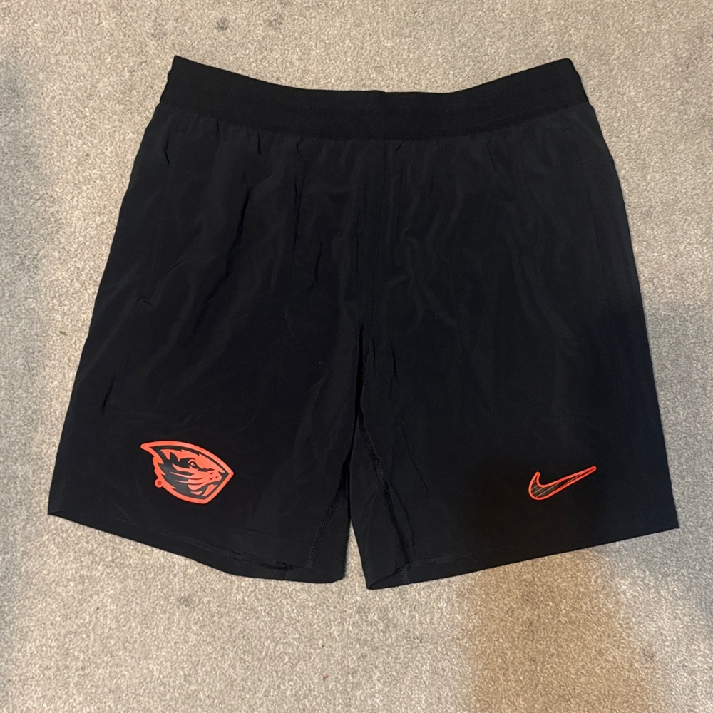 Nike Black Oregon State Beavers Dri Fit Woven Shorts Size L